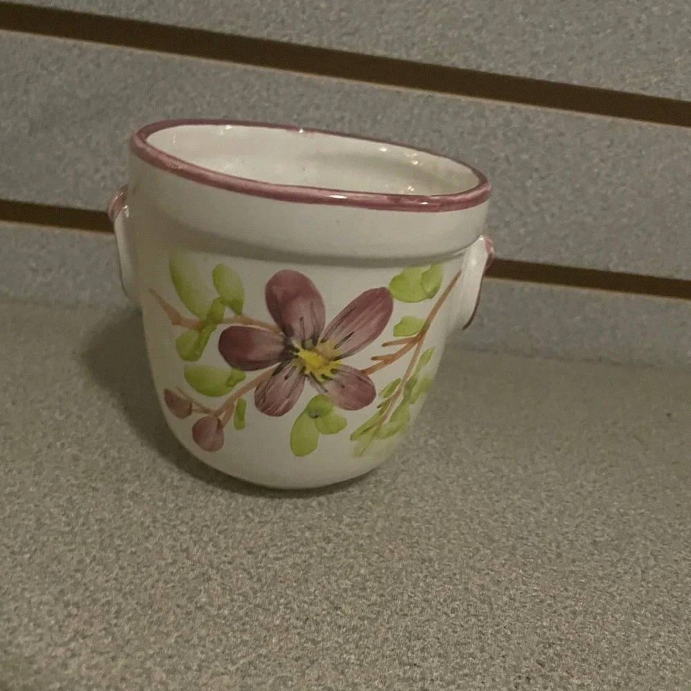 Floral Ceramic Planter Succulent Pot Flower Pot Decorative Home Decor